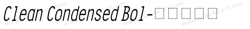 Clean Condensed Bol字体转换